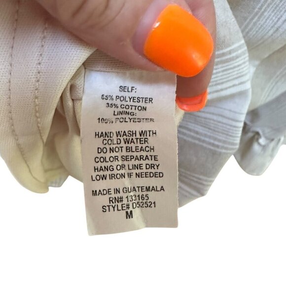Altard State Dress Ruffle‎ Striped Keyhole Back Beige Boho Festival Cream Size M - Picture 7 of 7
